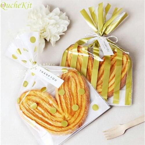 15*25cm Cute Gift Bag Striped Plastic Bag Packaging Cookie Chocolate Candy Bag For Wedding Birthday Party Favors Gift Bags Wrap