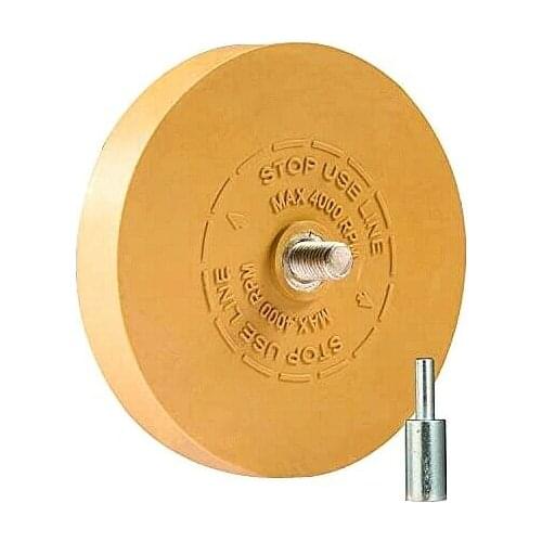 Decal Rubber Eraser Wheel Adhesive Pinstripe Sticker Remover Wheel w/ Adapter