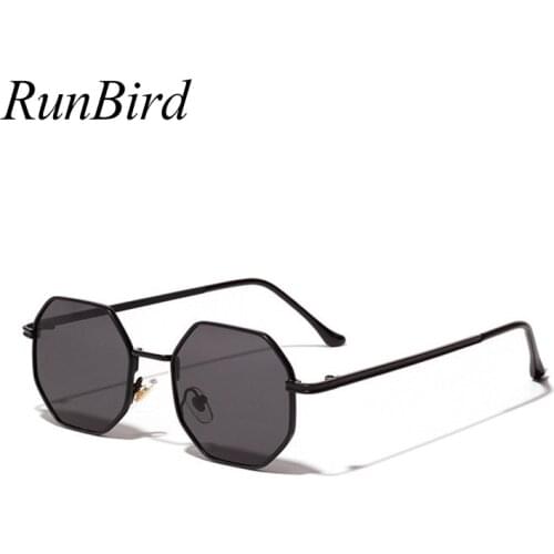 New Polygon Small Sunglasses Women Retro Round Metal Sun Glasses Men Brand Designer Hexagon Eyeglasses UV400 5514