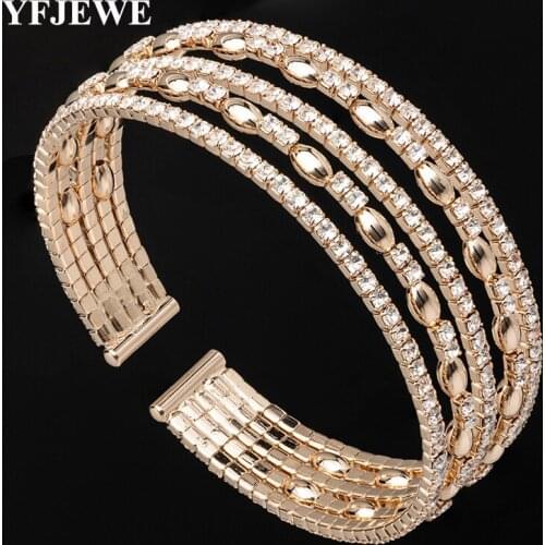 YFJEWE Women New Crystal Bracelet Noble Top Pretty Fashion Wedding Party Women Bracelet Jewelry Christmas Gifts B250