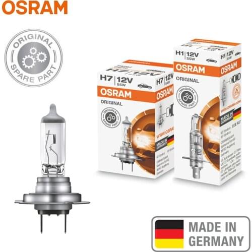 OSRAM H7 H3 H4 H1 H11 Original Headlight H8 H9 H16 HB3 HB4 H27 Fog Lamp Car Halogen Bulb Made in Germany (1pc)