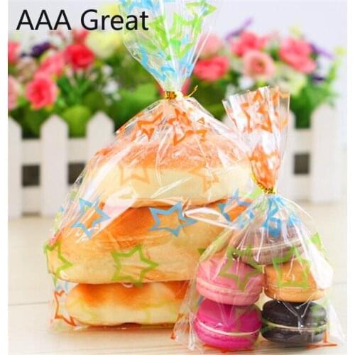 50Pcs/Lot Transparent Toast Bread Bag Plastic Food Packaging Bakery Baking Supplies Packaging Party Large Bread Bags