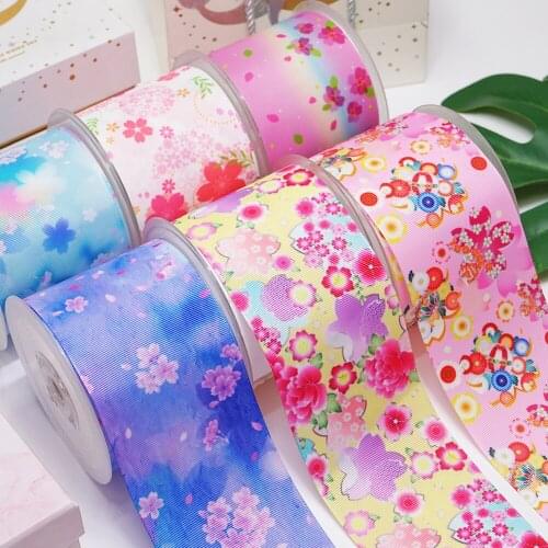DIY Handmade Materials Printed Grosgrain Ribbon 50 Yard Per Size 51238