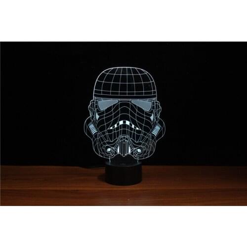 Christmas Decorations for Home Movie Souvenir 3D Led Night Light SOLDIER OF STAR WAR Shape with FCC/UL Certificate YJM-3122