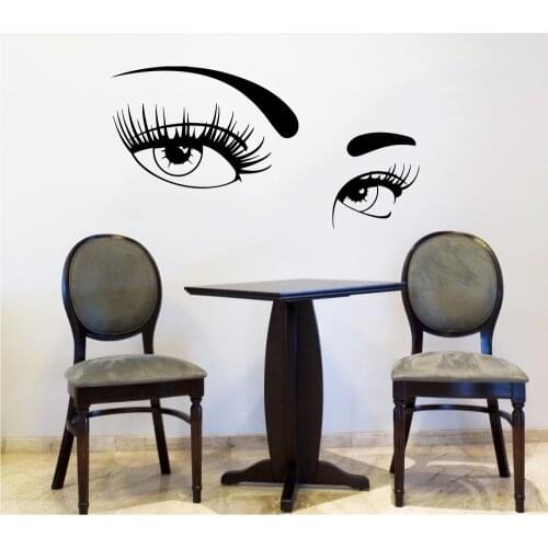 Sexy Women Eyes Wall Sticker, Bedroom Living Room Home Decor, Beauty Salon barbershop Wall Decal Vinyl Murals S-198