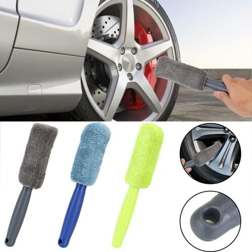 29cm Car Wheel Rim Brush Detailing Wash Clean Tools Duster Cloth Microfiber Kit Caravan 4x4 Truck Trailer Motorcycle Accessories