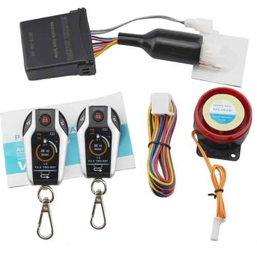 Two Way Moto Alam System Remote Control Motorcycle Scooter Anti-theft Alarm Device Theft Protection Engine Start PKE Sensing