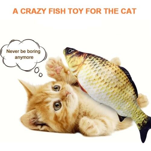 Flopping Fish Moving Fish Plush Toy With Light And Sound Realistic Flopping Fish Wiggle Fish Toys Motion Kitten Toy Игрушки