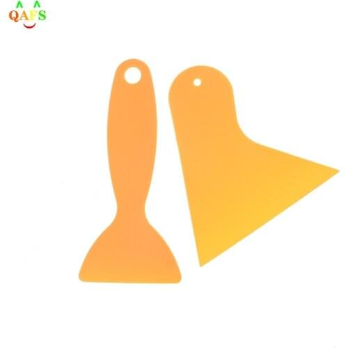2pcs/set Carbon Fiber Vinyl Film Wrapping Scraper Tools Bubble Window Wrapping Film Scraper Car Styling Stickers Accessorie