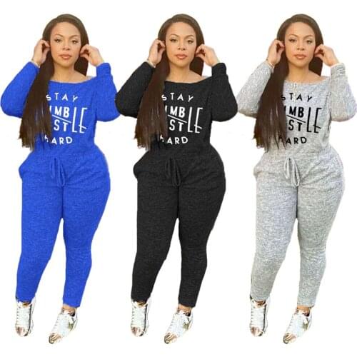One Piece Outfit Jump Suits for Women Letter Print Black Blue Ladies Jumpsuits Monos Mujer Overalls Rompers Womens Jumpsuit 2021