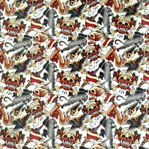 TSAUTOP Size 0.5m x 20m water transfer film skull hydro dipping water transfer printing film WDF765