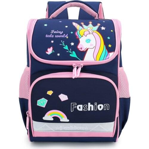 Girls Sweet Princess Waterproof Backpack For Childrens Cute Printing School Bag Kids High Capacity Orthopedic Bagpack Bolsas