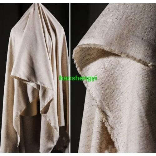 Natural linen high-quality twill ice silk linen fabric, literary retro cotton and linen creative clothing fabric