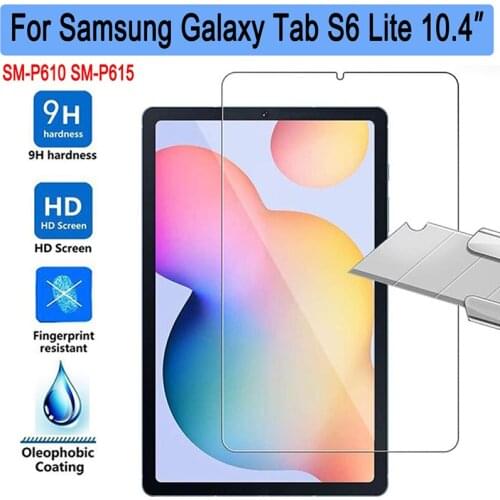 Tempered Glass For Samsung Galaxy Tab S6 Lite 10.4'' P610 P615 SM-P610 SM-P615 Screen Protector 9H 0.3mm Tablet Protective Film