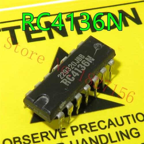 1pcs/lot RC4136N RC4136 XR4136 DIP-14 In Stock