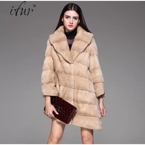 2021 Brand luxury women natural mink fur jacket long style with sashes elegant lady high quality Imported winter fur coat