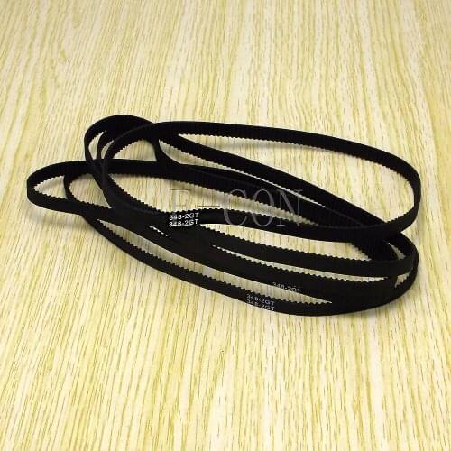 5pcs/lot 348-GT2 Loop Timing Belt Width 6mm GT2 Belt Rubber Fiberglass Inner Length 348mm 174 Teeth for GT2 Timing Pulley