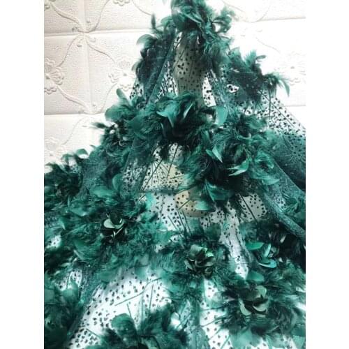 African Lace Fabric 3D Flowers High Quality 2021 French Tulle Lace Fabric For Nigeria Mesh Lace Wedding Dress ZX4099