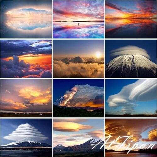 DIY 5D Diamond Painting Full Round Square Resin Mosaic Diamonte Embroidery Cross Stitch Kits Wall Art Handcraft Cloud