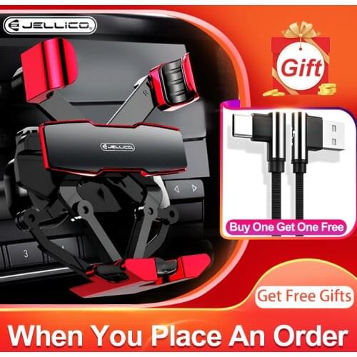 Jellico Gravity Car Phone Holder Air Vent Mount Mobile Cell Stand GPS Support For iPhone 12 11 Pro Xr X 8 Huawei Xiaomi Samsung