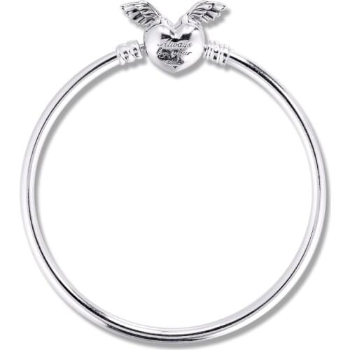 CKK Bracelet Sterling Silver Winged Heart Original Bracelets for Women Feminina Masculina Pulseras Mujer 925 Jewelry