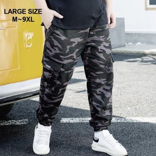 Big Size M-9XL Mens Camouflage Cargo Harem Pants Spring Autumn Male Military Casual Style Hip Hop Shrink Feet Long Trousers