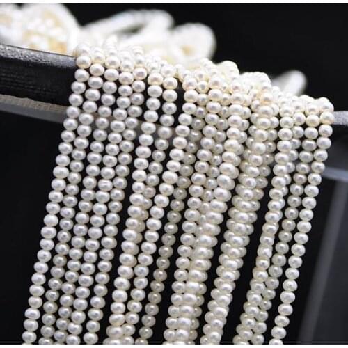 New Arrival Natural Pearl Loose Beads 4-5mm White Freshwater Pearl 35cm One Full Strand Hot Sale DIY Women Gift Fine Jewelry