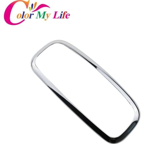 Color My Life ABS Chrome Rear Reading Light Circle Cover Reading Lights Sticker for Ford Fiesta 2009 - 2016 Accessories