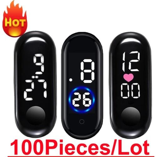 100 Pieces/Lot Kid Watch Movement New Teen Children Three Kinds Dial Display Digital Clock Led Sport Boy Girl Watch Accessoriess