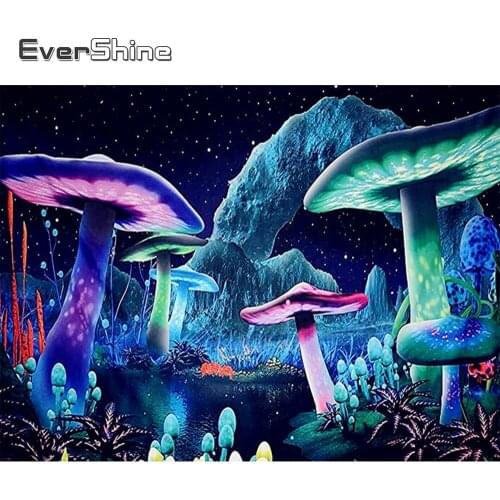 EverShine 5D Diamond Painting Cartoon Mosaic Diamond Embroidery Mushroom Art Cross Stitch Kits Handicrafts Rhinestones Picture