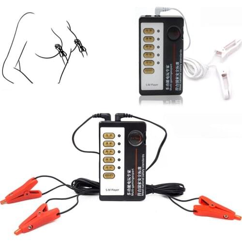 Electric Shock Pulse Anal Plug Nipple Clamp Female Orgasm Stimulation Physiotherapy Butt Plug SM Adult Games Sex Toys For Couple