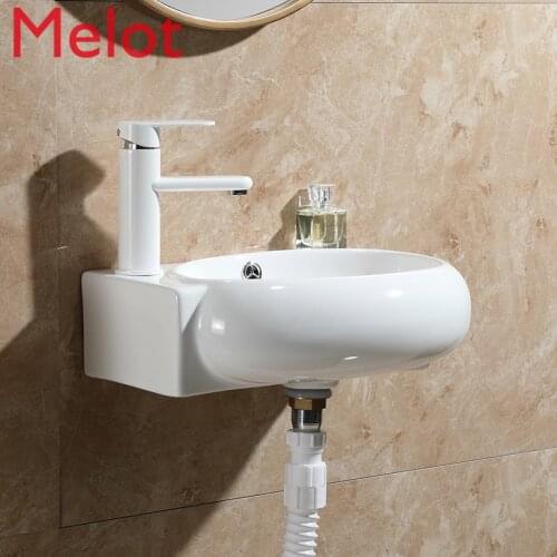 Ceramic small household mini hanging wall basin small washbasin balcony washbasin wall basin small hanging basin