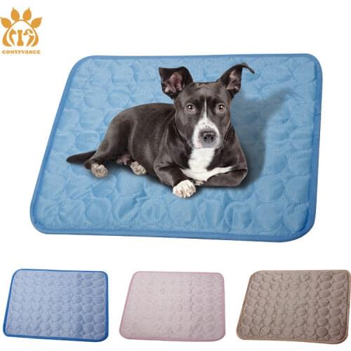 Summer Pet Sleeping Pad Cooling Mat Portable Ice Silk Cats Dog Cool Mat Foldable Washable S-XL Multiple Specifications & Colors