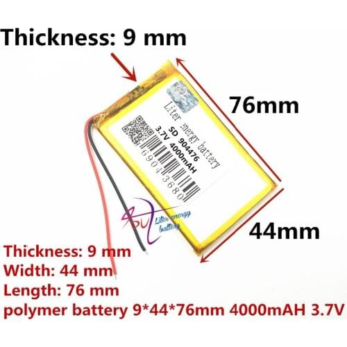 Best battery brand 3.7V polymer lithium battery 904476 4000mah 904575 Pocket PC mobile power supply mobile device