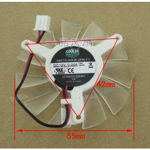 Master A6010-33CB-2FN-F1 DF0601012SEMN Cooling Fan DC 12V 0.20A
