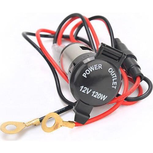 Multipurpose Boat Motorcycle Stainless Steel Waterproof Durable With Cable 12V Lighter Socket Connector Female 120W
