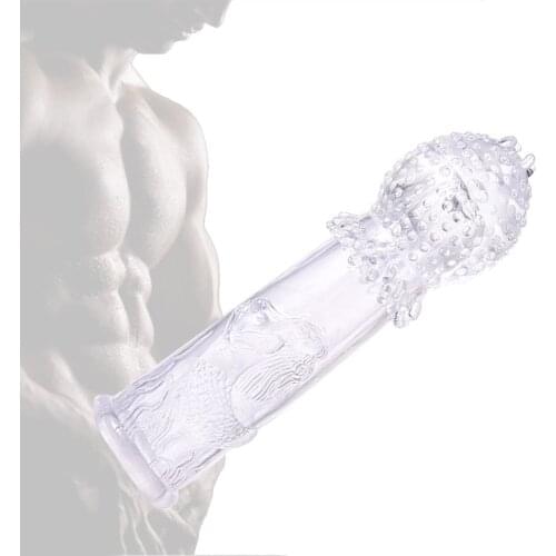 Reusable Condoms Penis Ring Cock Rings Penis Sleeve Sex Toys Sex Male Penis Extender Enlargement For Men Adult Intimate Products