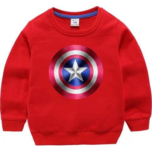 New Baby Boy Clothes Disney Captain America Hoodies Sweatshirts Casual Kids Boy Hoodie Pullover Tracksuits For 2-12 Years