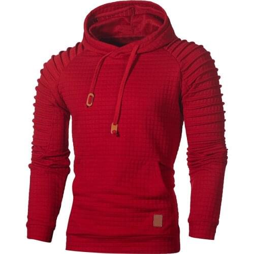 Solid Autumn Long Sleeve Hoodies Male Outdoor Sports Thermal Warm Sweatshirts Casual Loose Round Neck Blouse Drawstring Sweater
