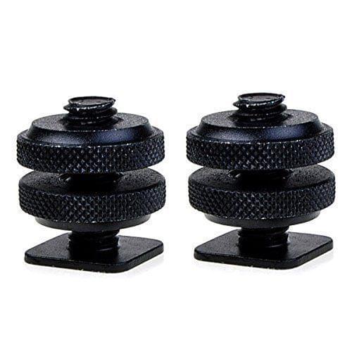 2X 1/4 Inch-20 Tripod Mount Screw To Flash Camera Hot Shoe Adapter
