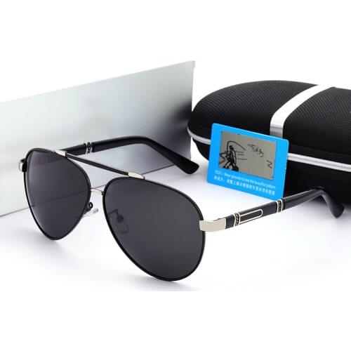 Fashion Retro Sunglasses Men Mercede Metal Abrasion Resistance UV400 Polarized Glasses For Driving Fishing Gafas De Sol 8803