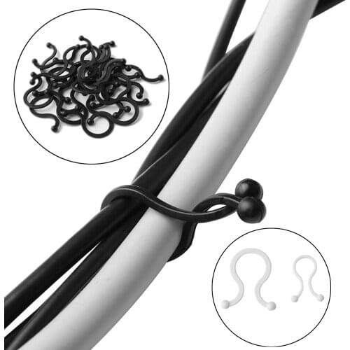 20/30 Pcs/Lot Durable Fastener Holder Thread Earphone Cord Wrap Line Winder Twist Tie Cable Organizer Wire Clip Office Gadget