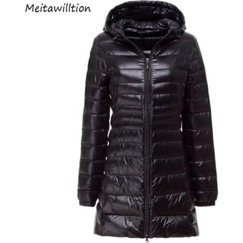6XL Autumn Winter Women Padded Hooded Down Coat Women Long Jacket Coats 2019 Casual Ultra Light Slim Duck Down Jacket Plus Size