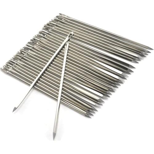 10PCS Stainless Steel Shaped Pin Stitch Needlework DIY Leather Triangular Needles Fur Special Sewing Tool Supplies