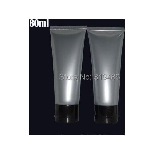 300pcs/lot 80ml gray soft tube or mildy wash tube or butter or handcream tube with flip lid