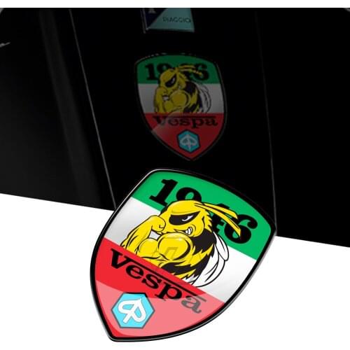 3D Resin Motorcycle Decal 1946 Flag Sticker Case for Piaggio Vespa Sprint GTS GTV LX PX