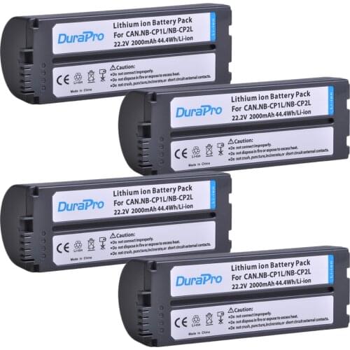 4Pc 2000mAh NB-CP2L NB CP2L NB-CP1L Battery for Canon NB-CP1L CP2L Photo Printers SELPHY CP800,CP900,CP910,CP1200,CP100,CP1300
