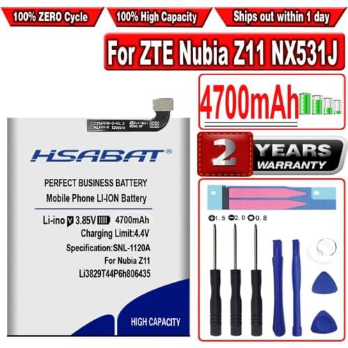 HSABAT Li3829T44P6h806435 4450mAh Battery for ZTE Nubia Z11 NX531J Nubia M2 Lite M2Lite NX573J M2 PLAY NX907J