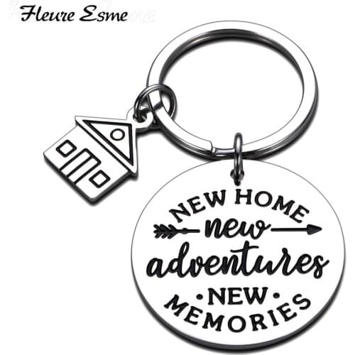Cute Key Chain New Home Gift Key Ring Housewarming Gifts First Home Keyring Best Neighbor Gifts New Home New Adventures Presents