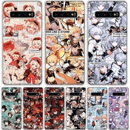 Genshin Impact Game Phone Case For Samsung Galaxy S10 S21 S20 FE Ultra Note 10 9 8 S9 S8 S7 Plus Lite Pro + J4 J6 Coque Capa